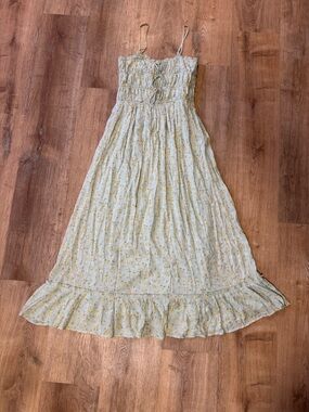 Thirty Thirty Floral Maxi Dress in Pale Mint and Yellow